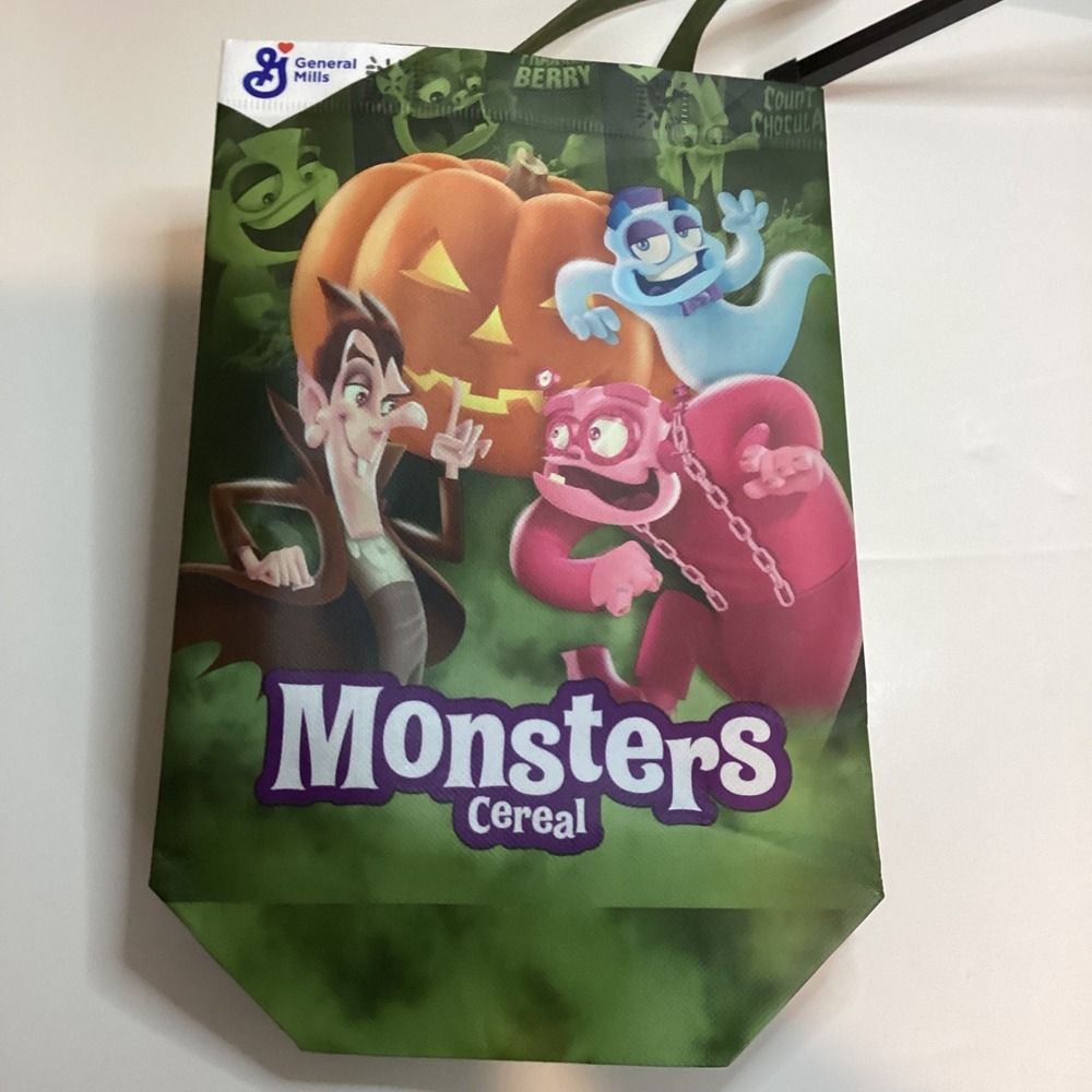 General Mills Monsters Cereal Halloween Reusable Tote Bag Count Chocula Bo Berry